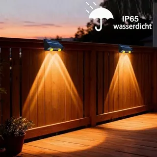 HQYNSS Solarlamp LED Tuin Balkon Terras IP65 4 Stuks — miniatuur 3
