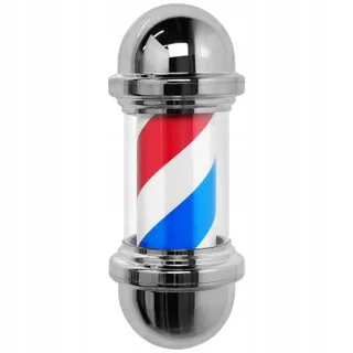 WDZD Mini Barbers Pole Retro Barbershop Bord Zilver 40cm — miniatuur 4