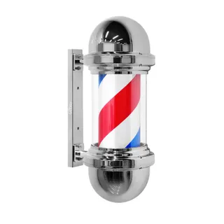WDZD Mini Barbers Pole Retro Barbershop Bord Zilver 40cm — miniatuur 1