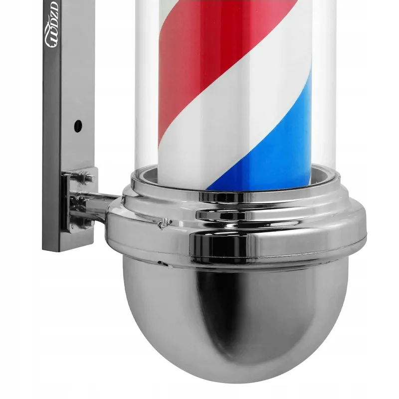 WDZD Mini Barbers Pole Retro Barbershop Bord Zilver 40cm — foto 5