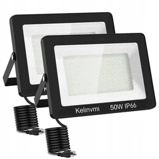 KELINVMI LED Schijnwerper Buiten Waterdicht Warmwit 50W 5000lm IP66 — miniatuur 1