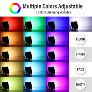 RIGIDON RGB Schijnwerper Met Afstandsbediening Waterdicht 100W 10000lm IP66 — miniatuur 9