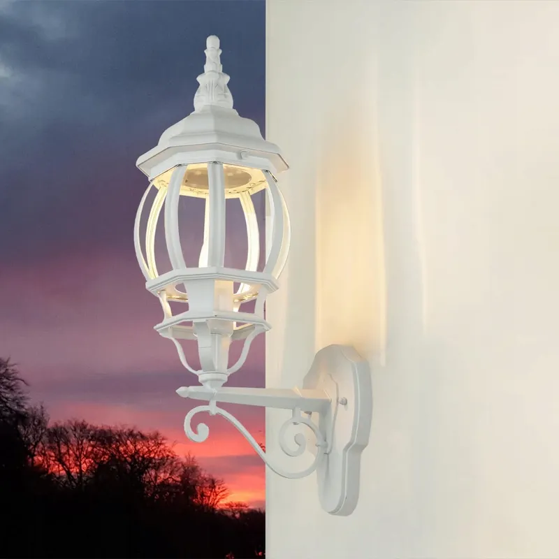 BREST Buitenwandlamp Tuin Rustiek Wit E27 IP23 — foto 1