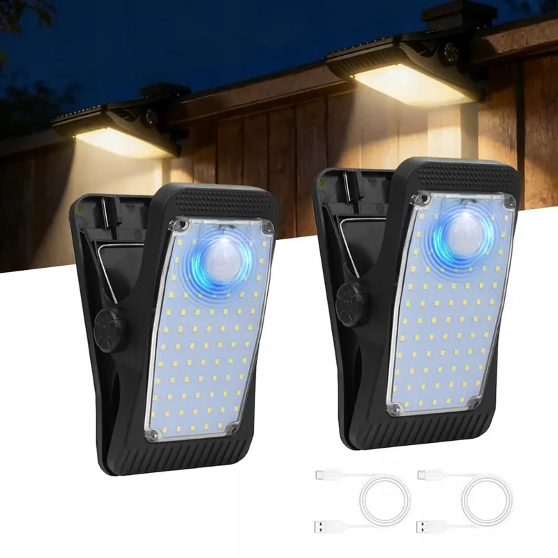 DHQKQG Solarlamp Bewegingssensor Waterdicht Terras 2 Stuks IP65 — foto 8