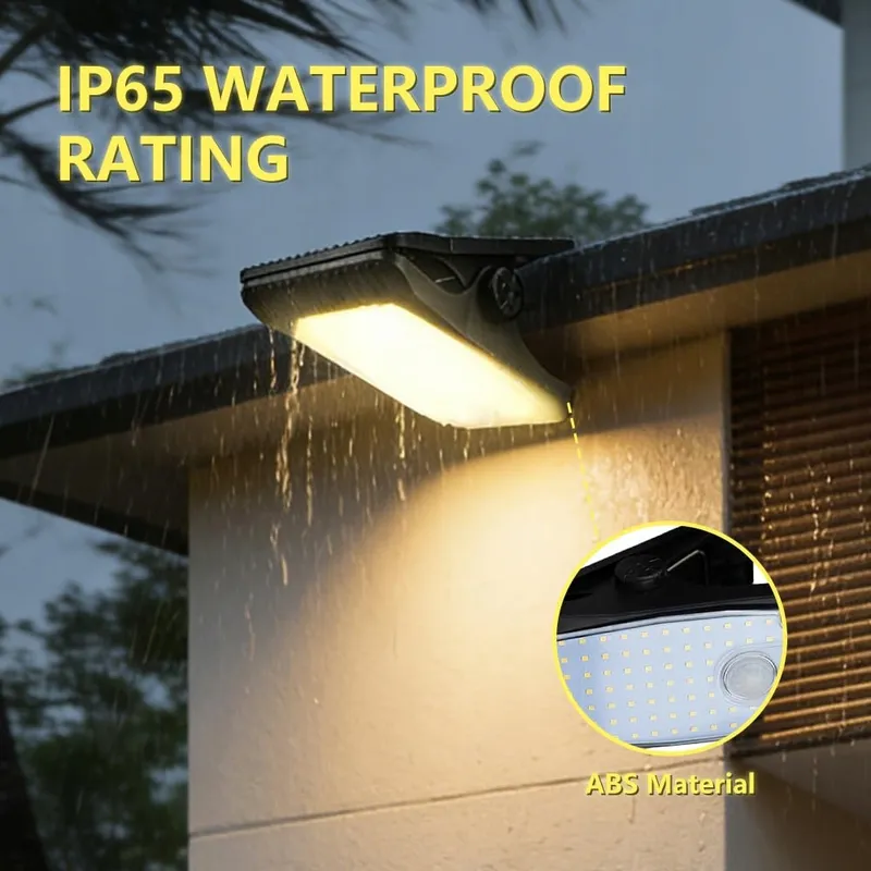 DHQKQG Solarlamp Bewegingssensor Waterdicht Terras 2 Stuks IP65 — foto 4