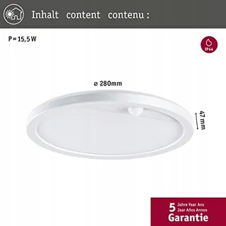 PAULMANN LED Paneellamp Bewegingssensor Wit Buiten 3000K IP44 — miniatuur 3