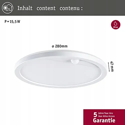 PAULMANN LED Paneellamp Bewegingssensor Wit Buiten 3000K IP44 — foto 3
