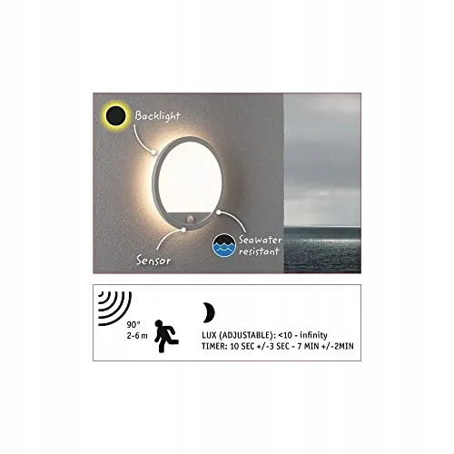 PAULMANN LED Paneellamp Bewegingssensor Wit Buiten 3000K IP44 — foto 9