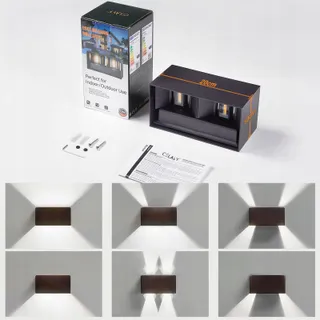 CELAVY LED Wandlamp Binnen Buiten Up-Down Balkon 6000K IP65 — miniatuur 3