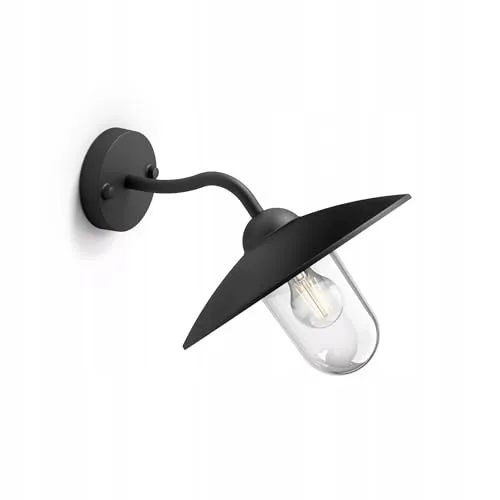 PHILIPS Hammock Buitenwandlamp Zwart Transparant Glas IP44 — foto 1