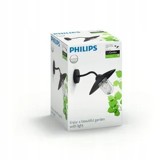 PHILIPS Hammock Buitenwandlamp Zwart Transparant Glas IP44 — miniatuur 5