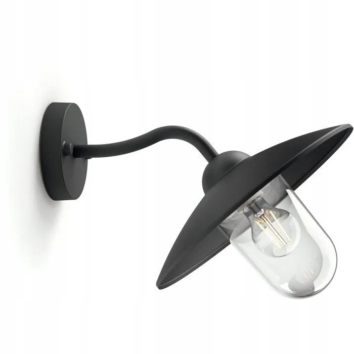 PHILIPS Hammock Buitenwandlamp Zwart Transparant Glas IP44 — foto 4