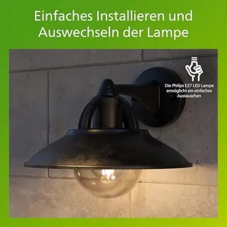 PHILIPS MyGarden Cormorant LED Buitenwandlamp Zwart 42W — miniatuur 6