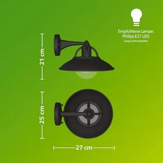 PHILIPS MyGarden Cormorant LED Buitenwandlamp Zwart 42W — miniatuur 9