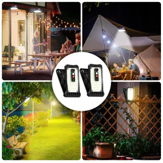 PORFOYO Solar LED Lampen Bewegingssensor Afstandsbediening Tuin 2 Stuks — miniatuur 7