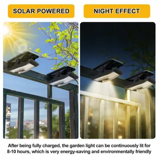 PORFOYO Solar LED Lampen Bewegingssensor Afstandsbediening Tuin 2 Stuks — miniatuur 4