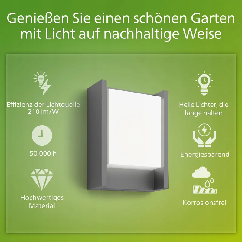 PHILIPS Outdoor LED Lamp Warm Wit Fel E27 8W 806lm — foto 2