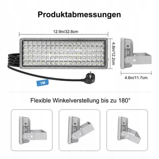 POWFUL LED Schijnwerper Super Fel Waterdicht Buiten Sterk 100W IP67 — miniatuur 8