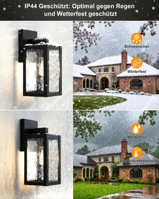 WONDLUMI Vintage Buitenwandlamp Zwart Garage Balkon E27 IP44 — miniatuur 2