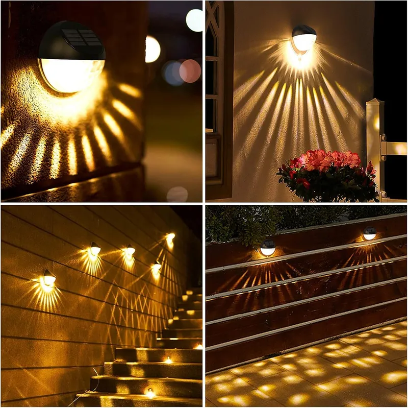 QUNTIS Solarlampen LED Tuin Terras Balkon Warmwit IP65 4 Stuks — foto 5