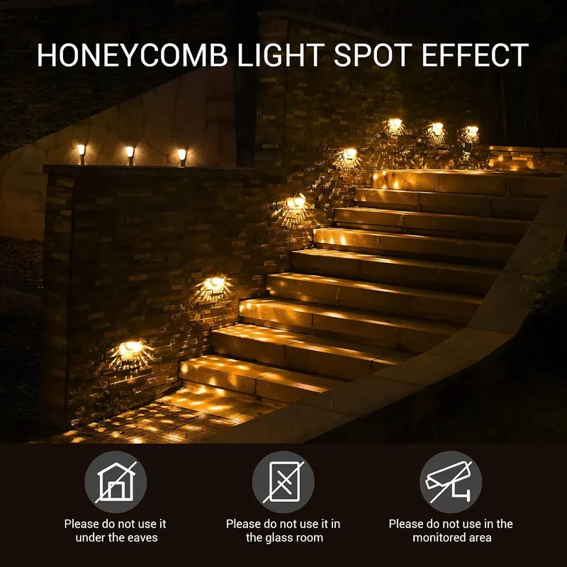 QUNTIS Solarlampen LED Tuin Terras Balkon Warmwit IP65 4 Stuks — foto 6