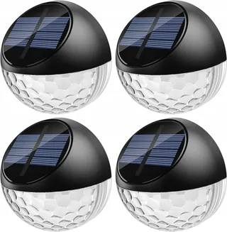 QUNTIS Solarlampen LED Tuin Terras Balkon Warmwit IP65 4 Stuks — miniatuur 1
