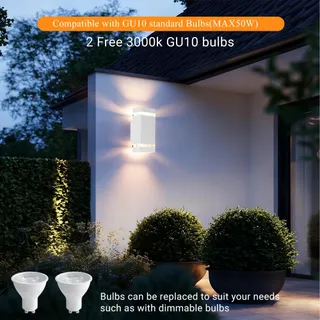 AIPSUN Up Down Buitenwandlamp Garage Gang Wit IP65 — miniatuur 3