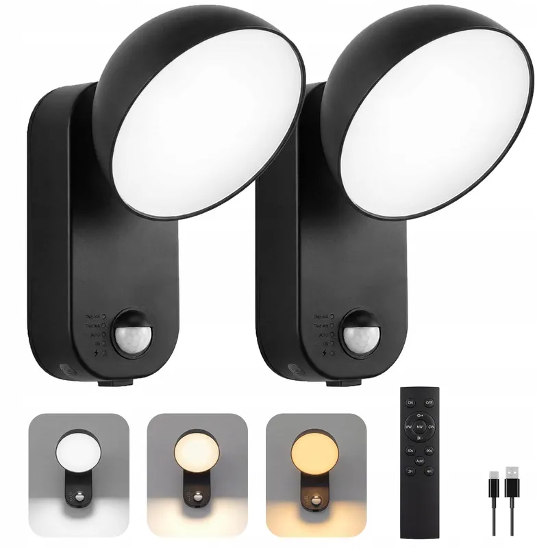 NIORSUN LED Lamp Bewegingsmelder Dimbaar Accu IP65 — foto 1