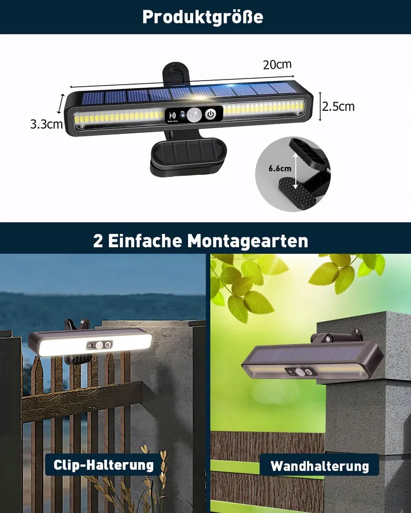 ICEKO Solarlampen Tuin Met Bewegingsmelder Zonder Boren 36 LED IP55 — foto 5