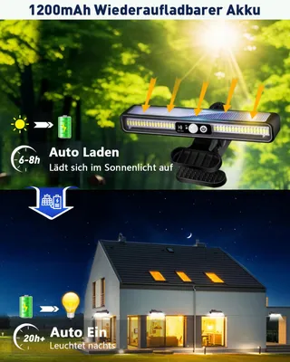 ICEKO Solarlampen Tuin Met Bewegingsmelder Zonder Boren 36 LED IP55 — miniatuur 3
