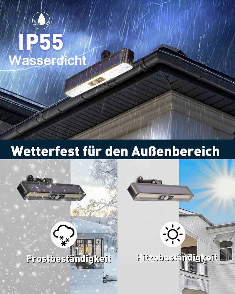 ICEKO Solarlampen Tuin Met Bewegingsmelder Zonder Boren 36 LED IP55 — foto 2