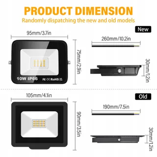 WILLPOWER LED Schijnwerpers Warm Wit Garage Tuin IP66 10W — miniatuur 2