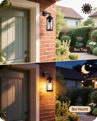 EDISHINE Retro Wandlamp Binnen Buiten Zwart E27 IP44 — miniatuur 3