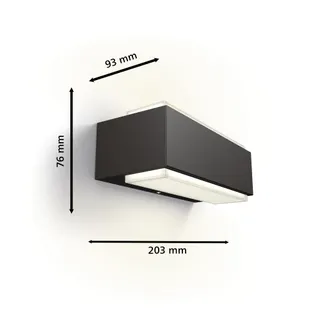 PHILIPS Stratosphere Buitenwandlamp Up Down Antraciet IP44 — miniatuur 3