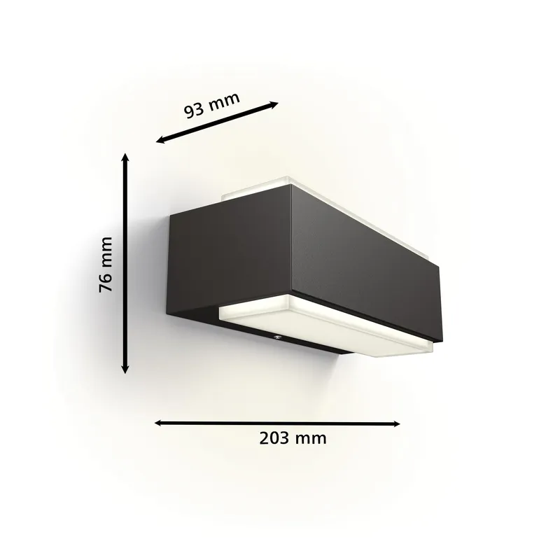 PHILIPS Stratosphere Buitenwandlamp Up Down Antraciet IP44 — foto 3