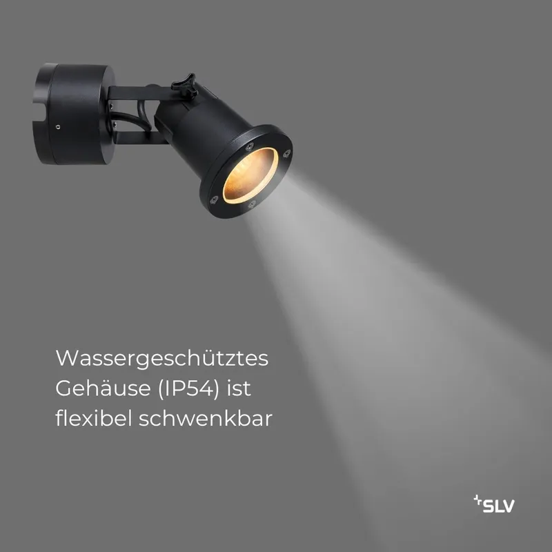 NAUTILUS 25 Buitenlamp Wand Plafond Verstelbaar Zwart GU10 IP54 — foto 5