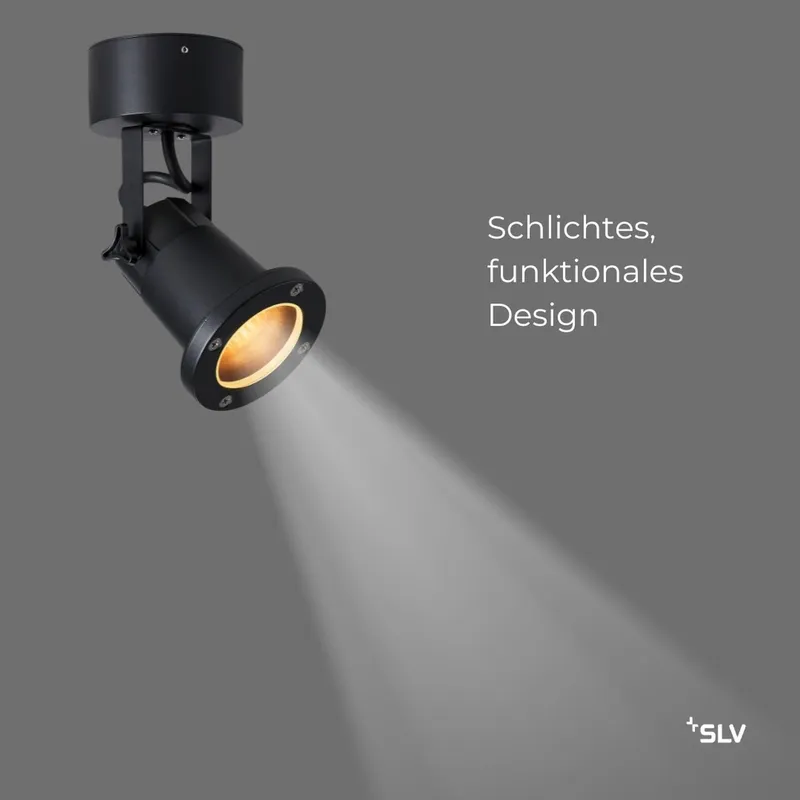 NAUTILUS 25 Buitenlamp Wand Plafond Verstelbaar Zwart GU10 IP54 — foto 2