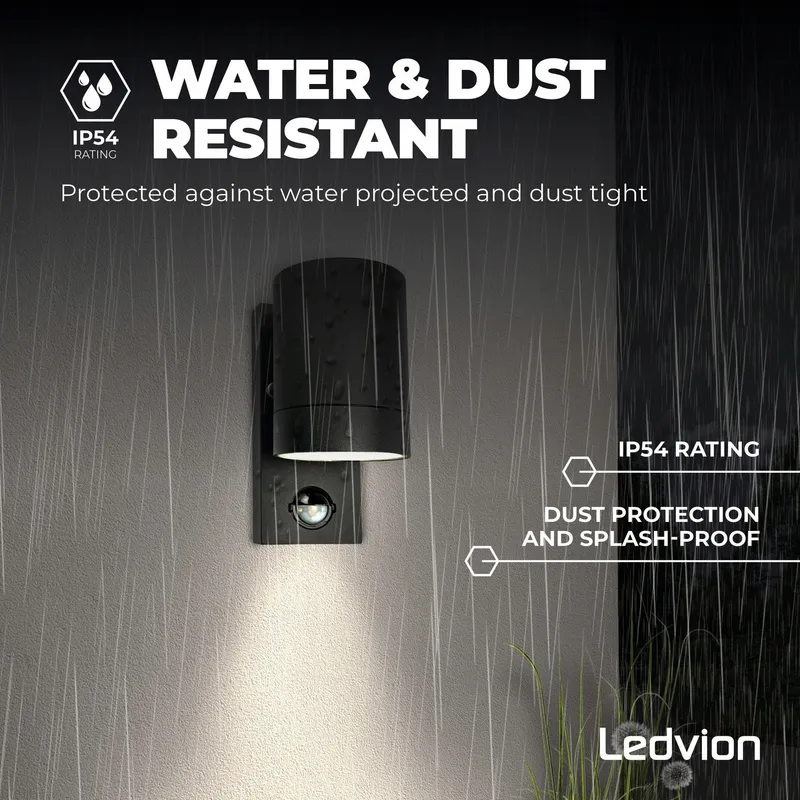 LEDVION Colorado LED Buitenwandlamp Bewegingsmelder IP54 — foto 4