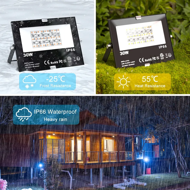 CHANGM LED RGB Schijnwerper Bluetooth Waterdicht 2 Stuks 30W IP66 — foto 6