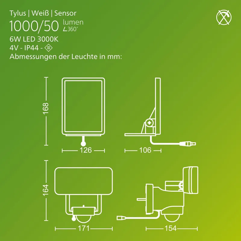 PHILIPS Tylus Solarlamp met Sensor Buiten Wit 3000K 1000lm — foto 3