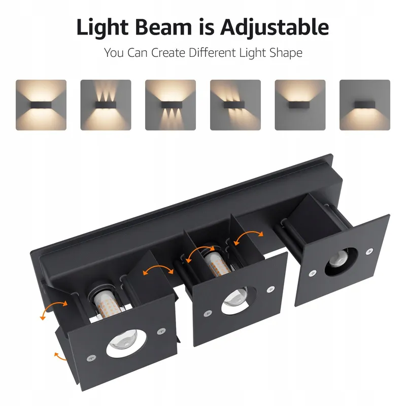 KLIGHTEN LED Wandlamp Binnen Buiten Verstelbaar Antraciet 27W — foto 4