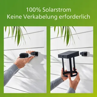 PHILIPS Nysil LED Solarlamp Bewegingssensor Buiten Zwart IP44 — miniatuur 6