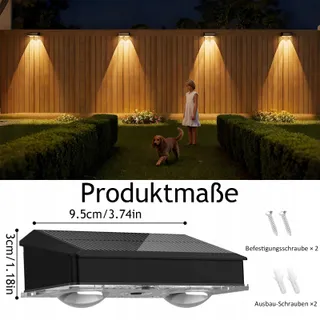 HQYNSS Solarlampen Tuin Waterdicht 3 Standen 4 Stuks IP65 — miniatuur 8