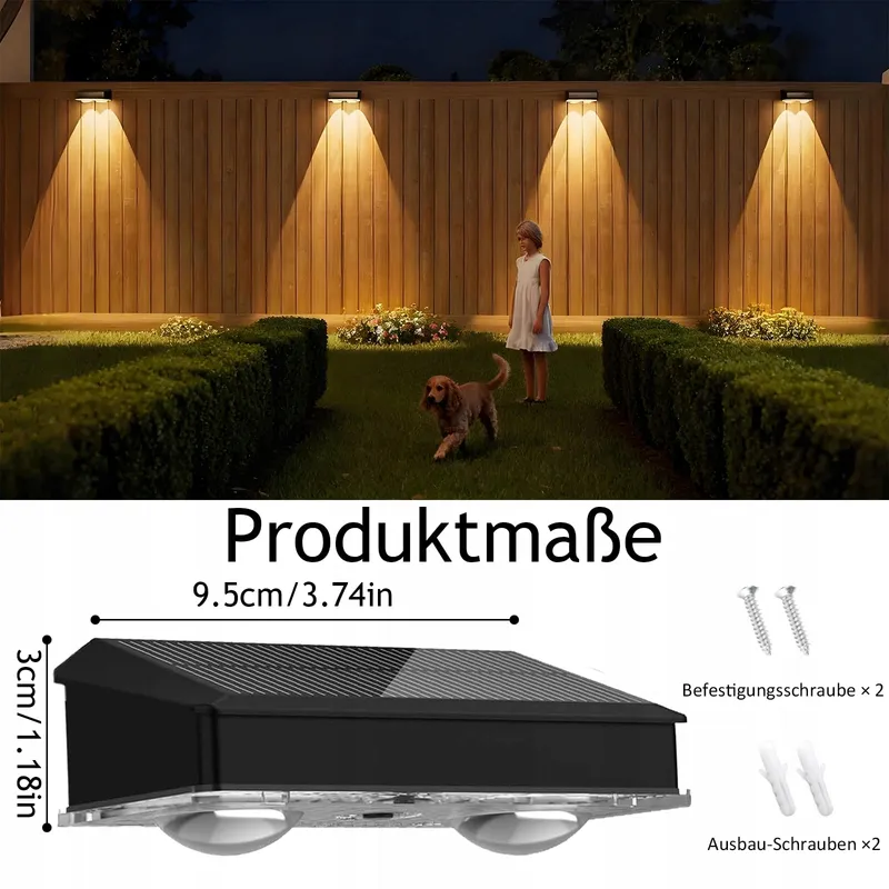 HQYNSS Solarlampen Tuin Waterdicht 3 Standen 4 Stuks IP65 — foto 8