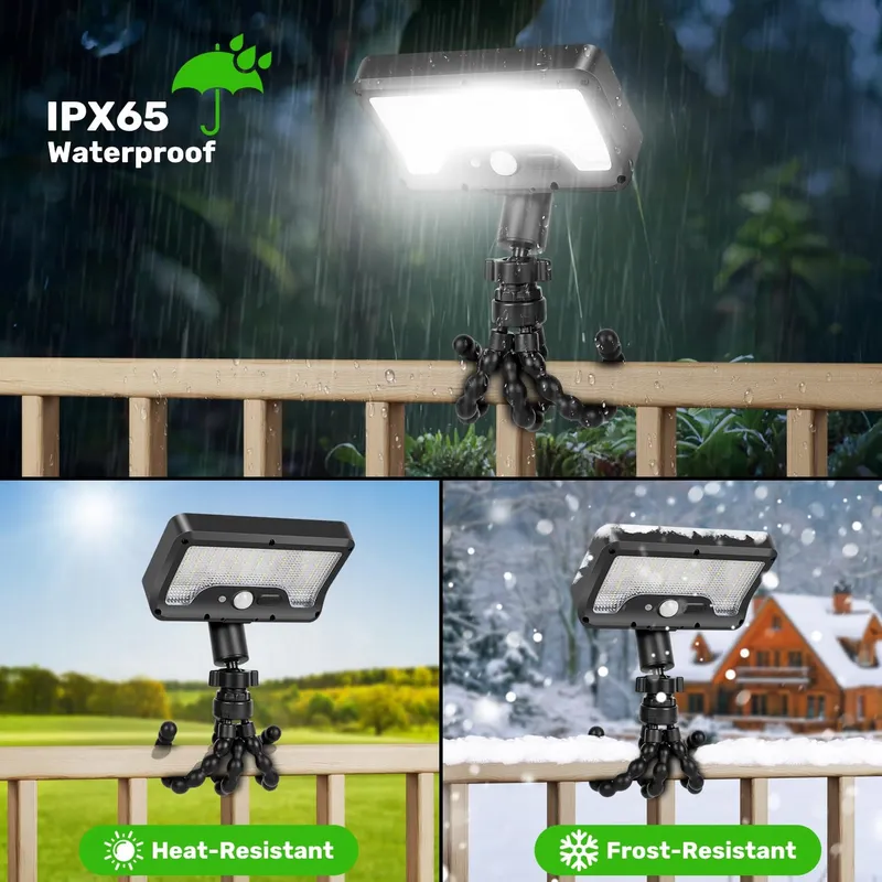 LEKIA Solarlampen Bewegingssensor Flexibel Statief Clip 2 Stuks — foto 6