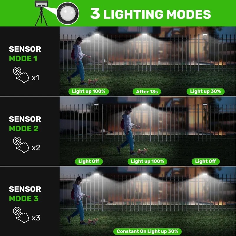 LEKIA Solarlampen Bewegingssensor Flexibel Statief Clip 2 Stuks — foto 2
