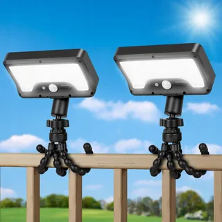 LEKIA Solarlampen Bewegingssensor Flexibel Statief Clip 2 Stuks — miniatuur 1