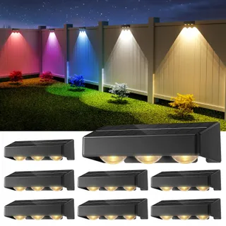 NIORSUN Solar Buitenlamp Tuin Terras 8 Stuks IP65 — miniatuur 1