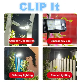 SUNBOIA Solarlampen Buiten Met Bewegingsmelder Waterdicht 72 LED IP65 — miniatuur 4
