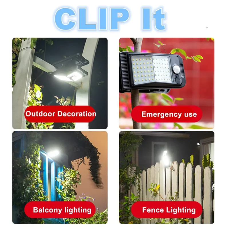 SUNBOIA Solarlampen Buiten Met Bewegingsmelder Waterdicht 72 LED IP65 — foto 4
